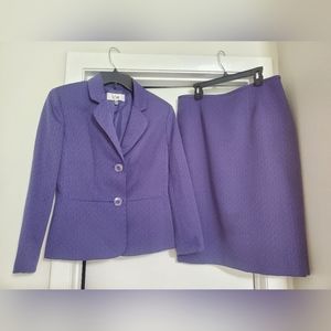 Purple skirt suit